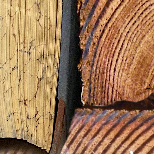 detail book wood ceramic