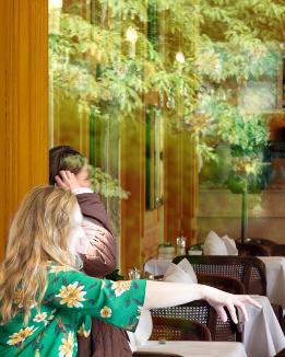 restaurant window photomontage
