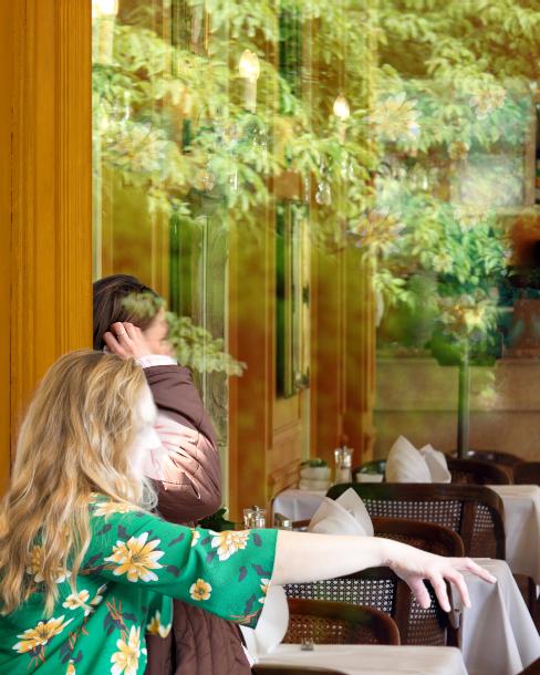 restaurant window photomontage